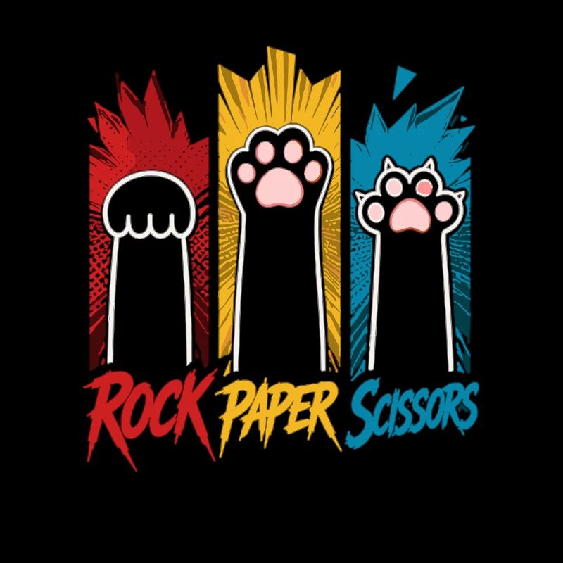 Trio Pierre-Papier-Ciseaux Pattes de Chat