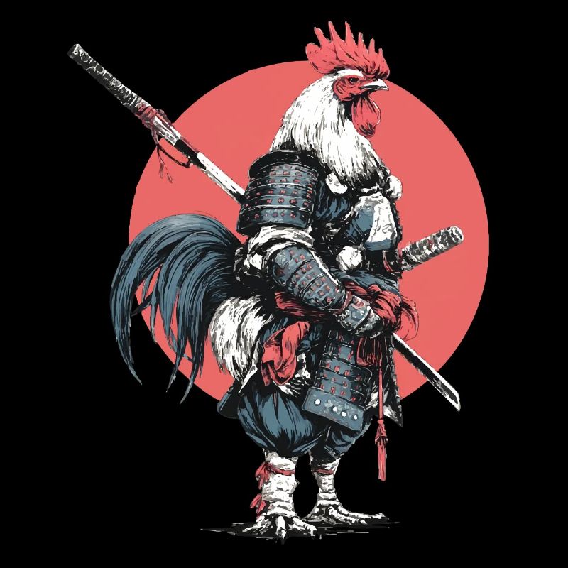 Rooster Samurai in Armor