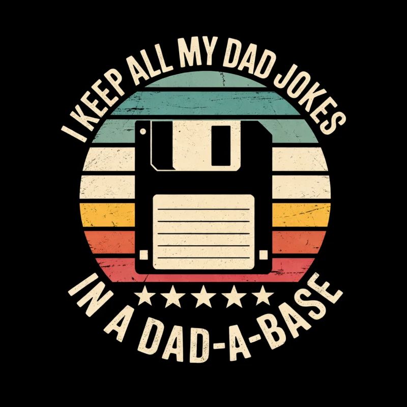 Retro Floppy Disk Humor Dad Jokes Database Database