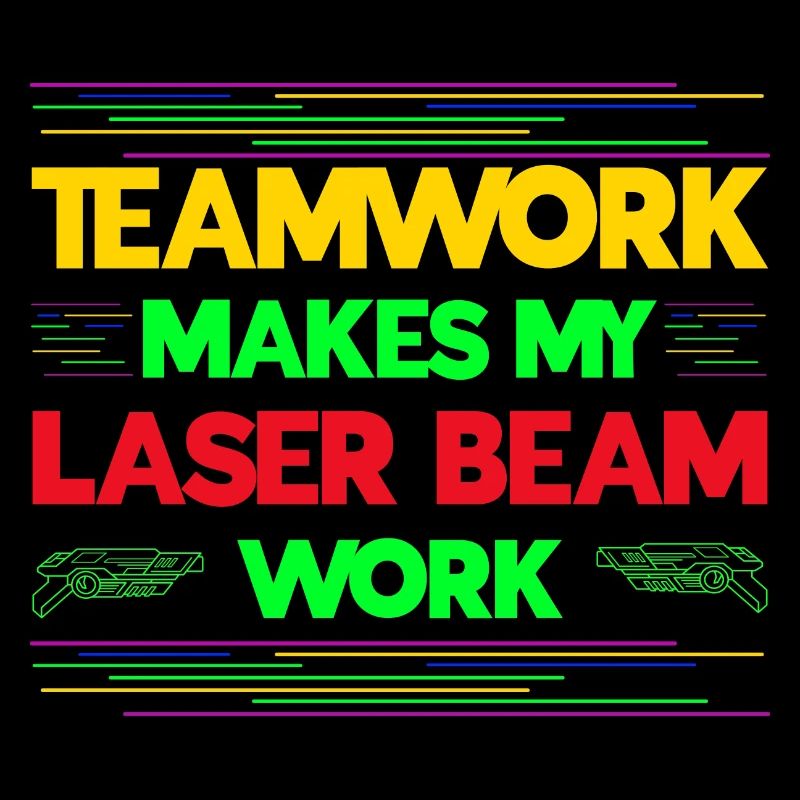 Le travail d’équipe rend mon idée de laser tag de travail à faisceau laser