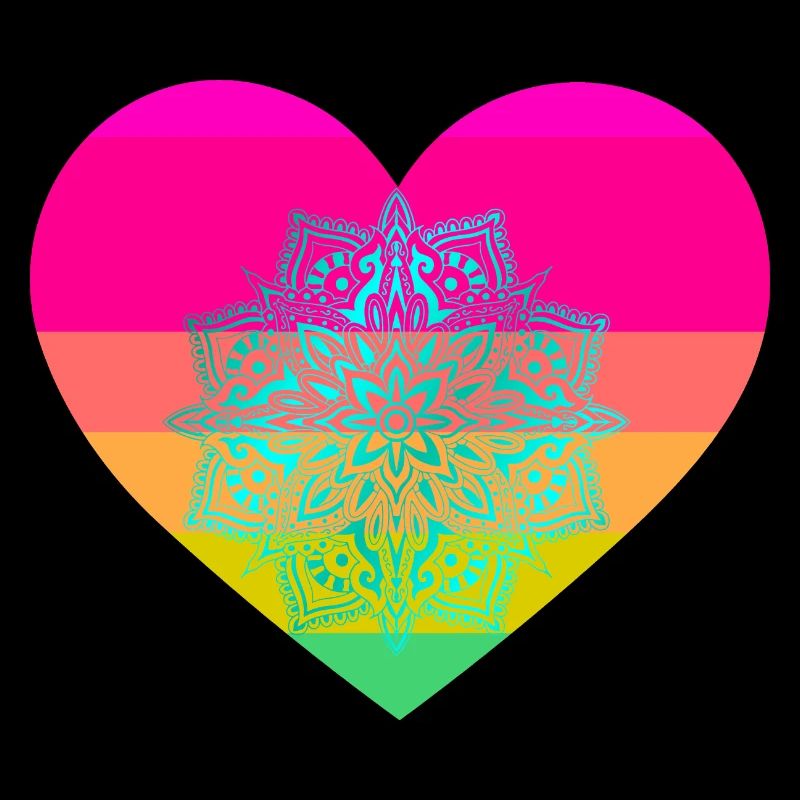 Regernbogen coeur Mandala coeurs Saint-Valentin