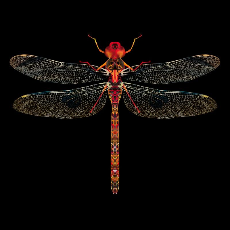 Libellule colorée
