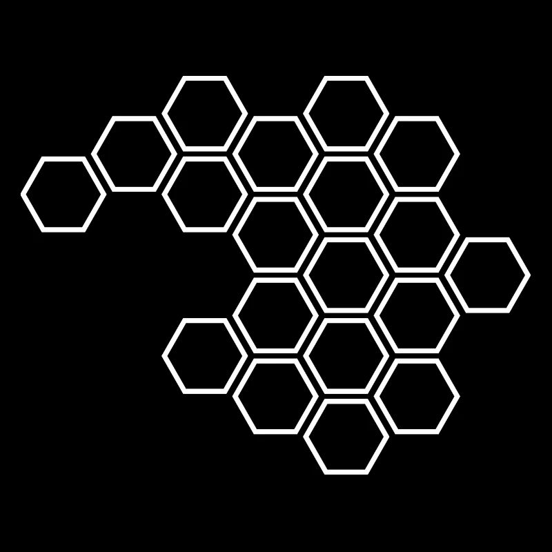Hexagons weiß