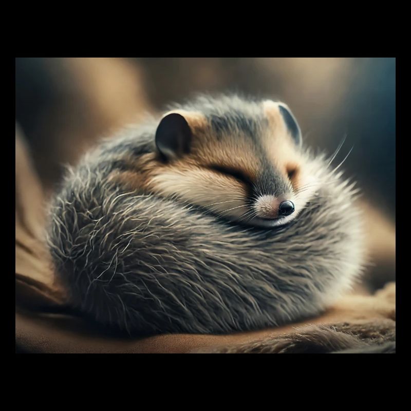 Cute animals doing hibernation – dormouse