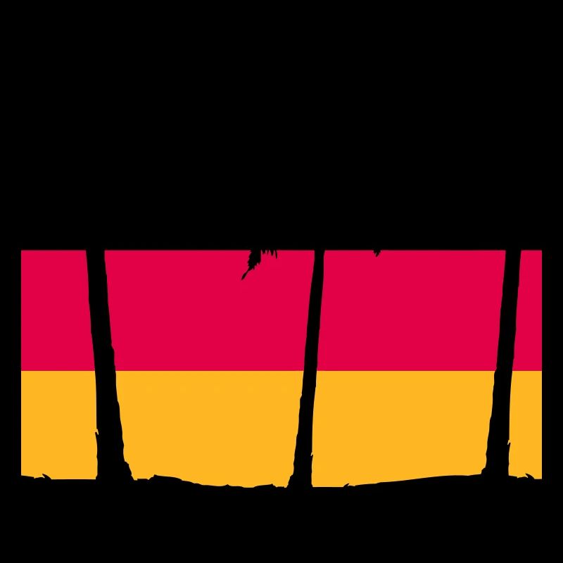Germany Flag Black Red Gold Palm Stripe