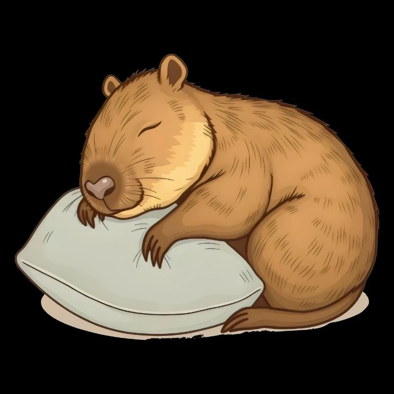 Capybara endormi mignon