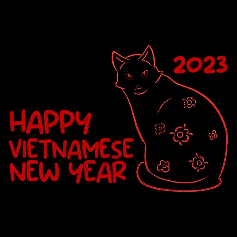 Vietnamesisches Neujahr Katze 2023 I Geschenk