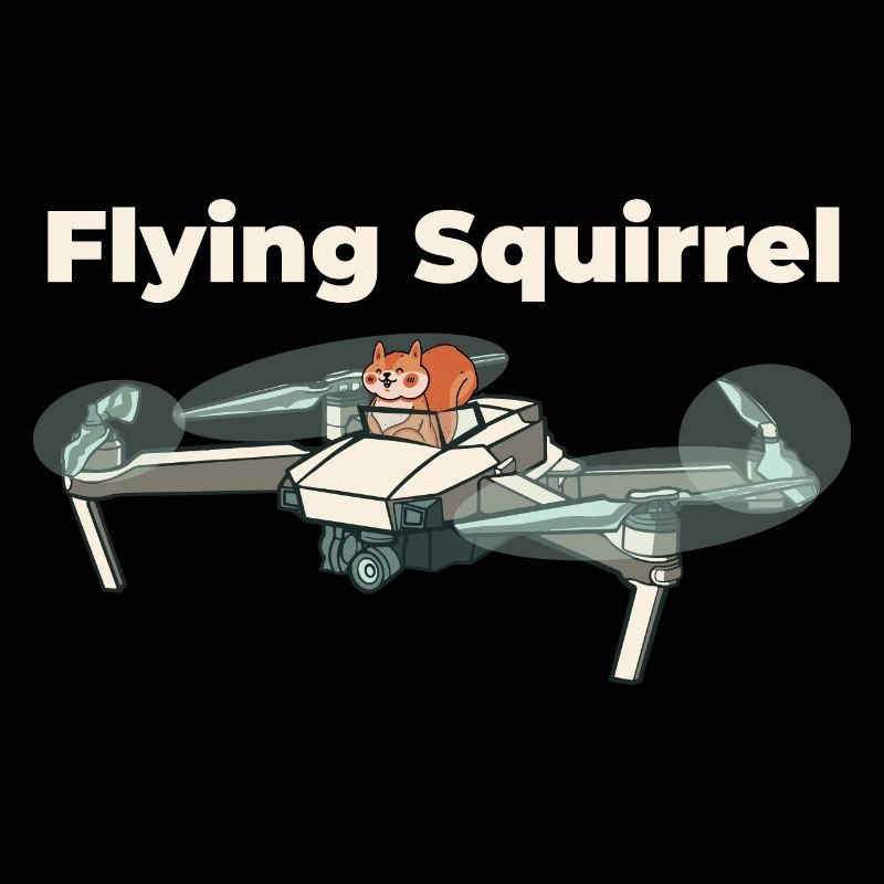 Flughörnchen - Eichhörnchen in Quadrocopter