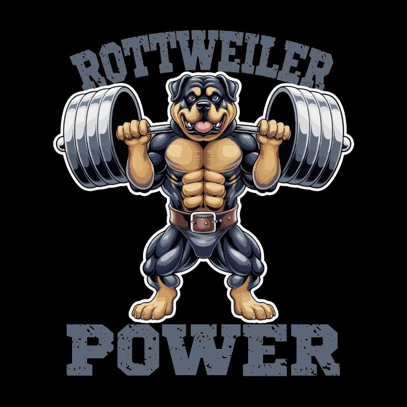 Rottweiler Power Gym Powerlifting Strength