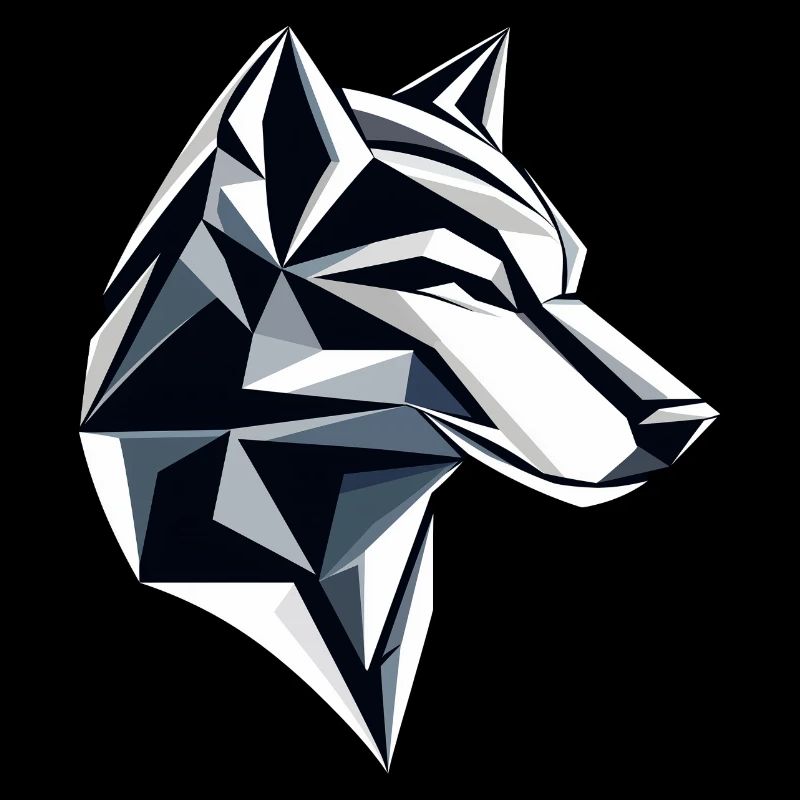 Wolf I Low Poly Art Logo Design