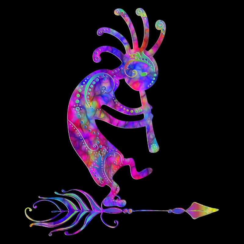 Native American Kokopelli With Feather 2
