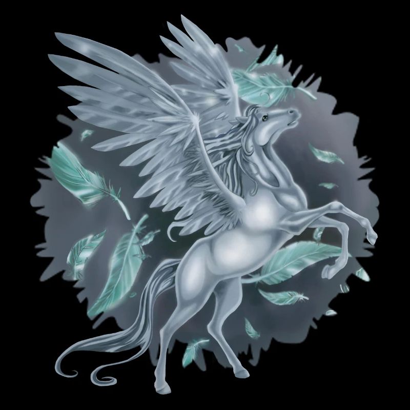 Pegasus mit „Stain“ Hintergrund