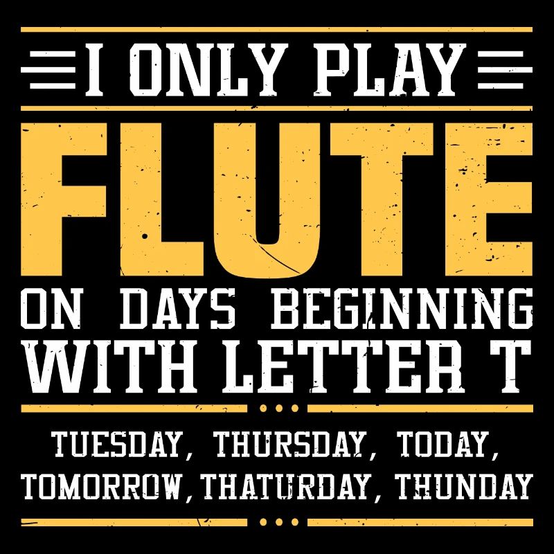 Funny Flute Player Flutist