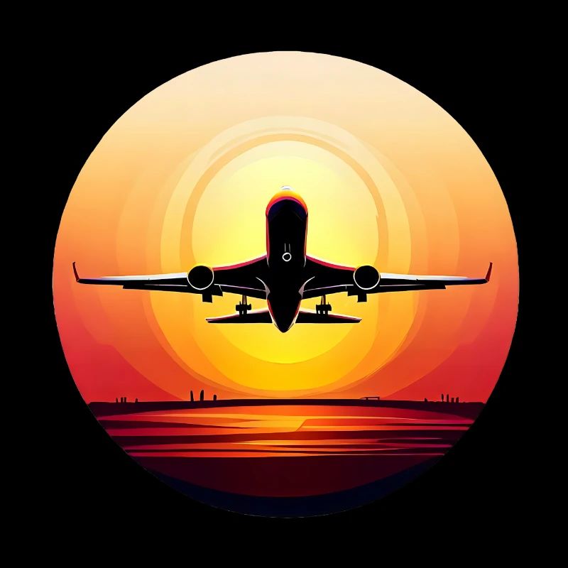 Coucher de soleil d’avion