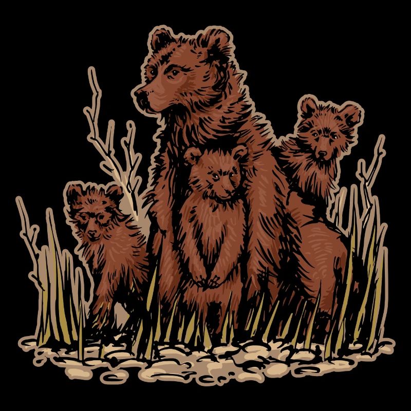 Braunbär Kopf Bär Motiv für Braunbären Team oder
