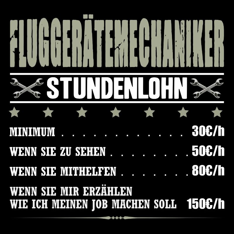 Fluggerätemechaniker Stundenlohn Mechaniker