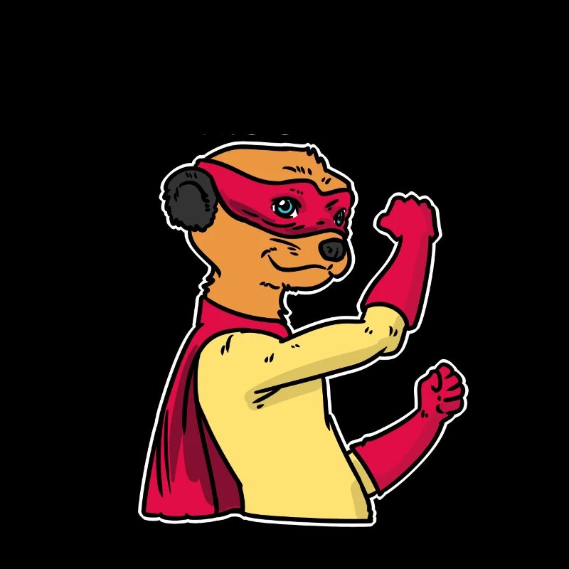 Erdmännchen Superheld Geschenk