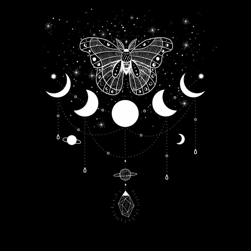 Boho Papillon vintage dans le ciel nocturne