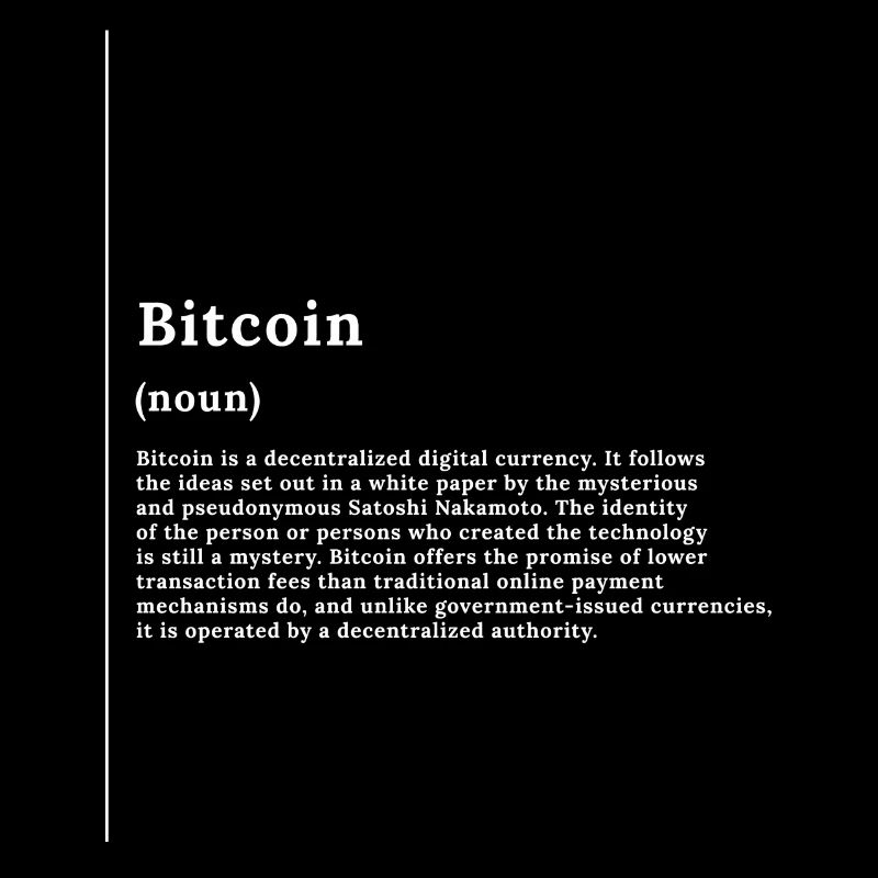 Bitcoin Monochrome Glyph Tee
