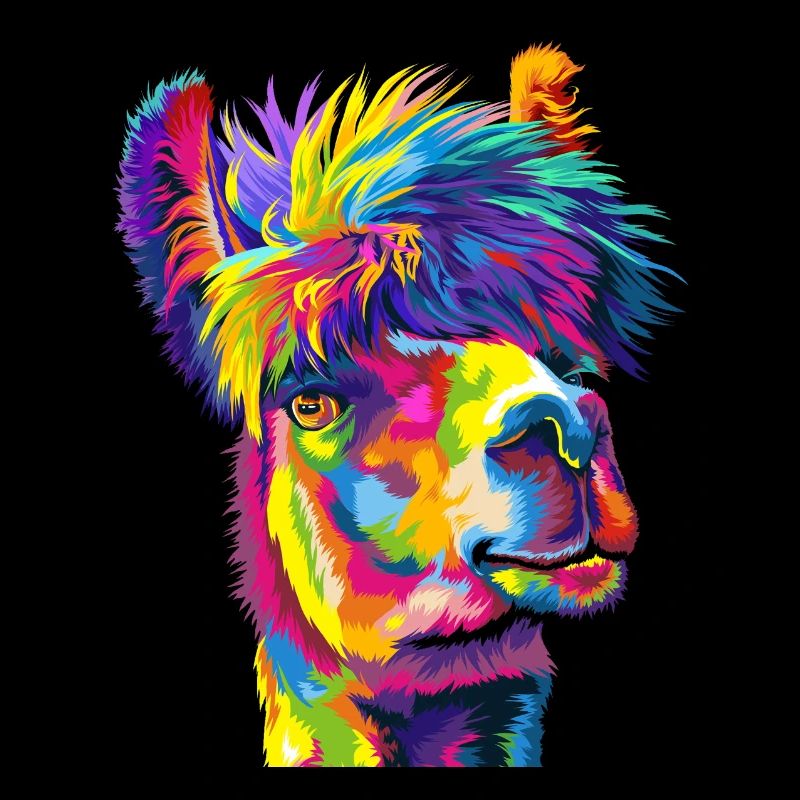 Daring Rainbow Llama