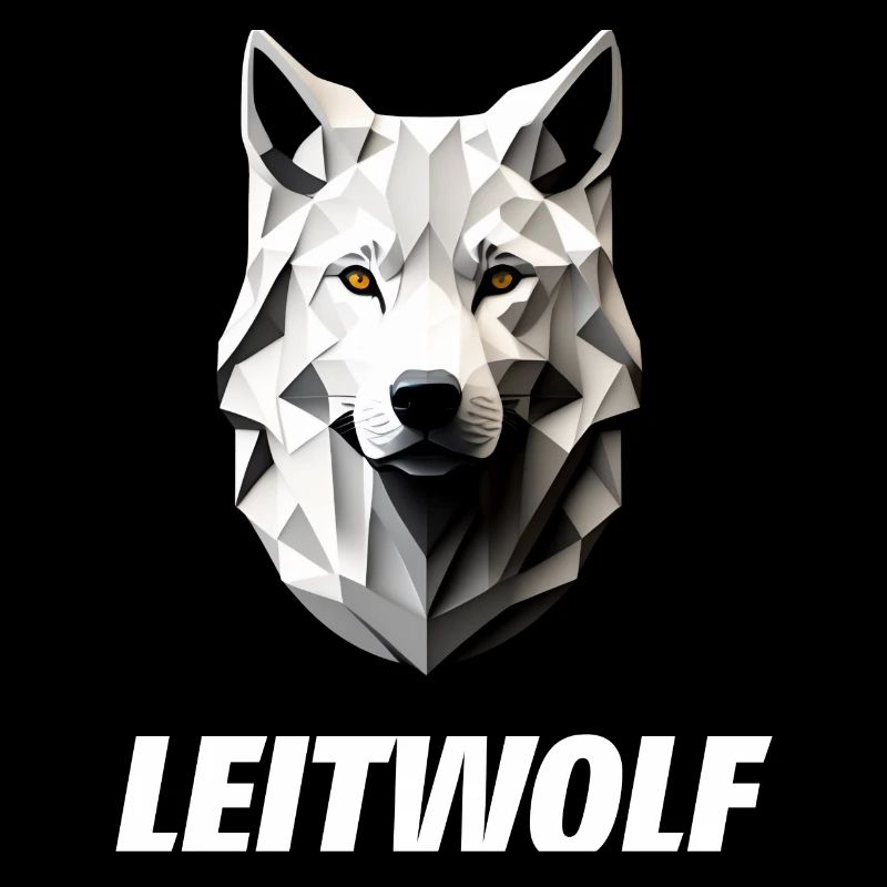 weißer Wolfskopf Leitwolf