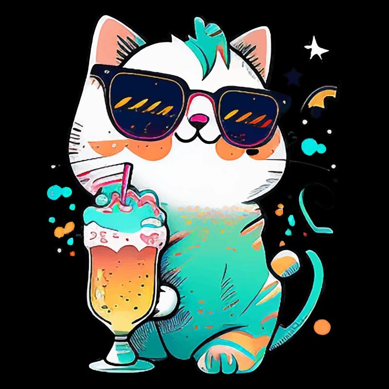 Le chat le plus cool de la plage