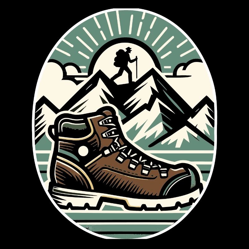 Drawing Hiker Bergwanderschuh