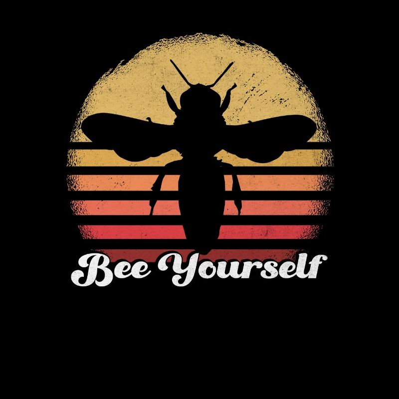 Bee Yourself Positive Message Bee Art