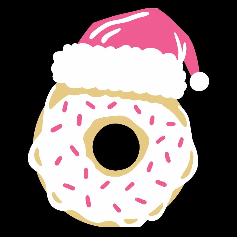 Donut mit Weihnachtsmütze