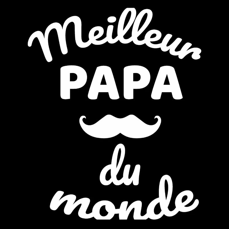 Authentic Overall Moustache Dad Design