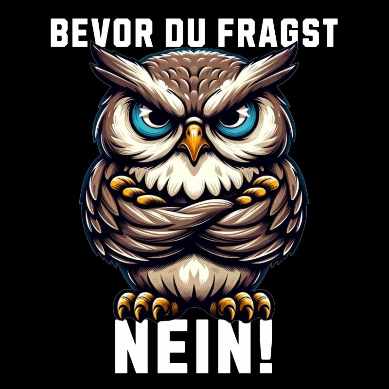 Bevor du fragst Nein mürrische Eule, Grumpy Owl