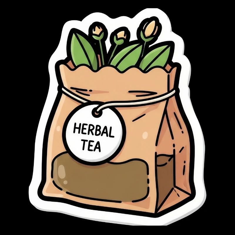 Kräutertee Beutel Pflanzenszene