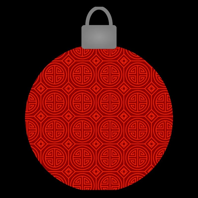 Rotes Rundmuster Weihnachtskugel