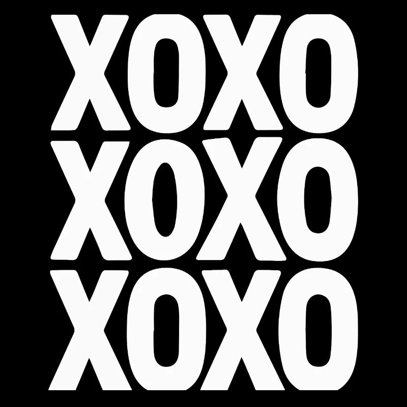XOXO Love Text Minimal Repeating Design
