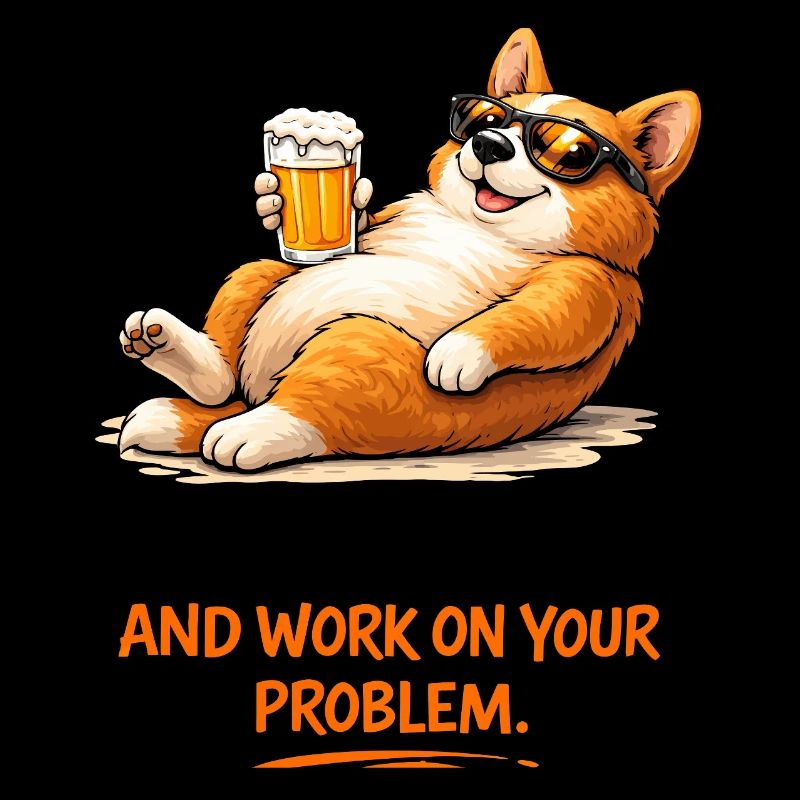 Chill Corgi Bier Motto
