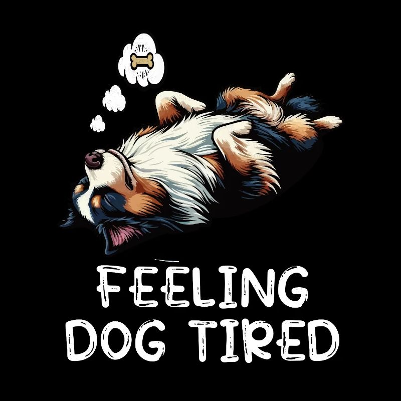 Se sentir fatigué par le chien Berger australien Aussiehalter
