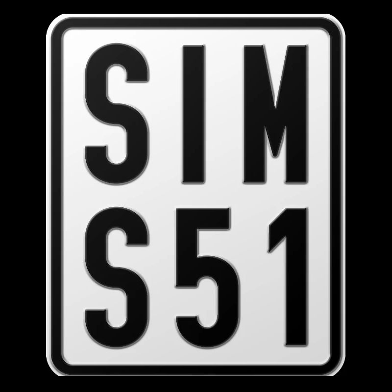 Plaque d’immatriculation du Simson S51 Mobylette
