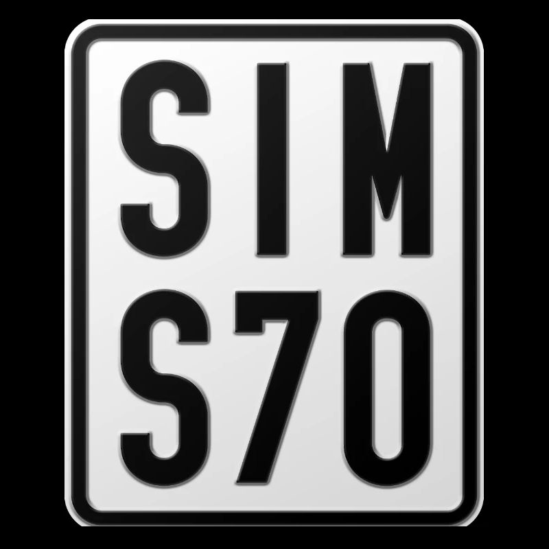 Simson S70 Moped Kennzeichen