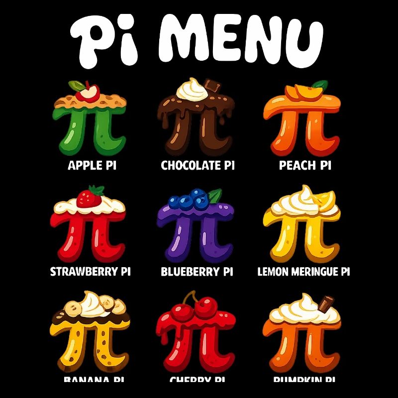 Pi Menu Mathématiques Conception de gâteau Pi Day