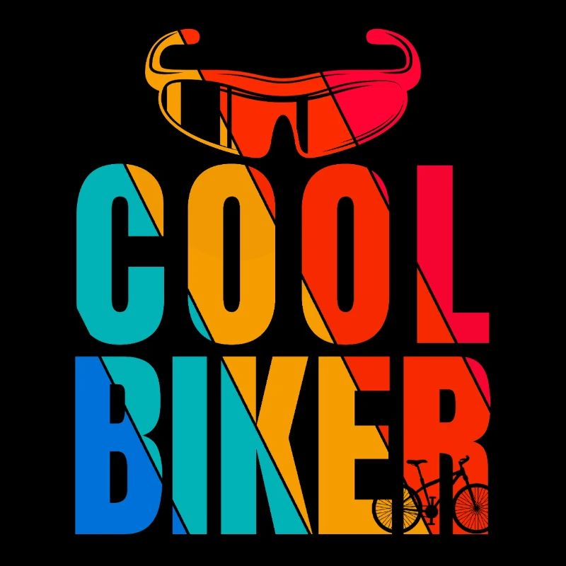 Graphique coloré de style vélo