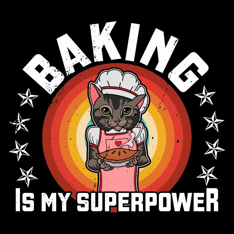 Baker Cat Cake Food Baking Hobby Saying