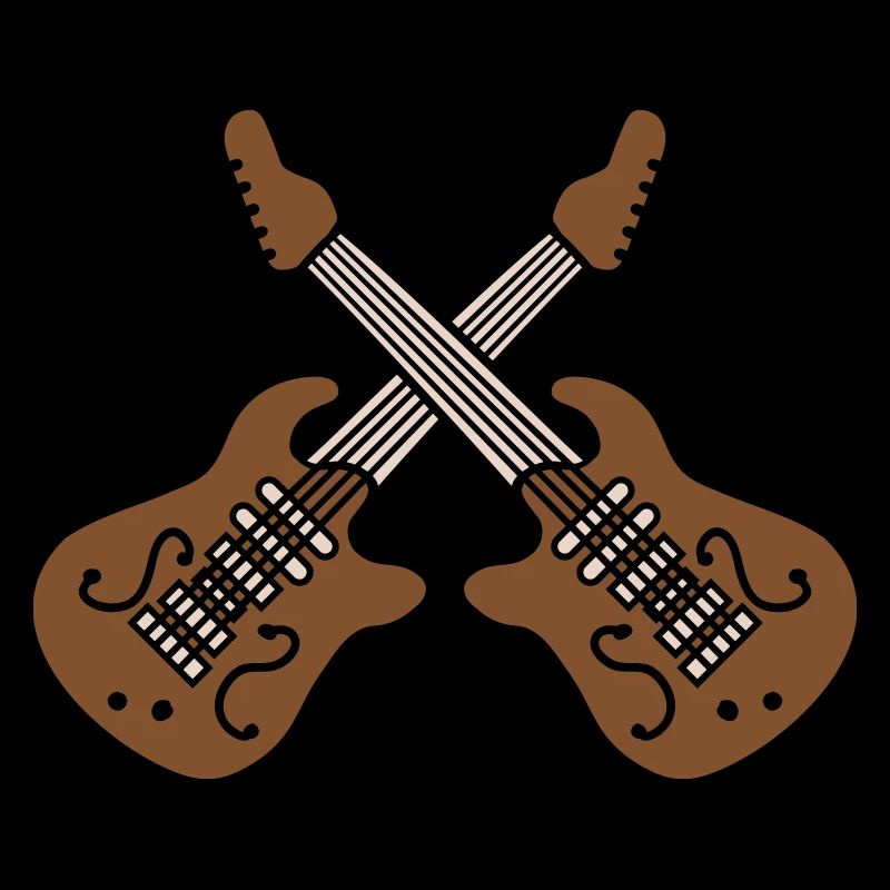 Crossed 2 E guitars