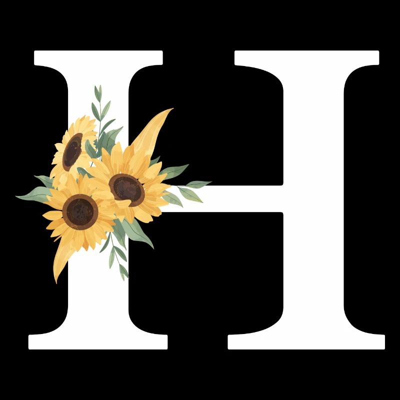 Buchstabe h Blumen-Sonnenblume