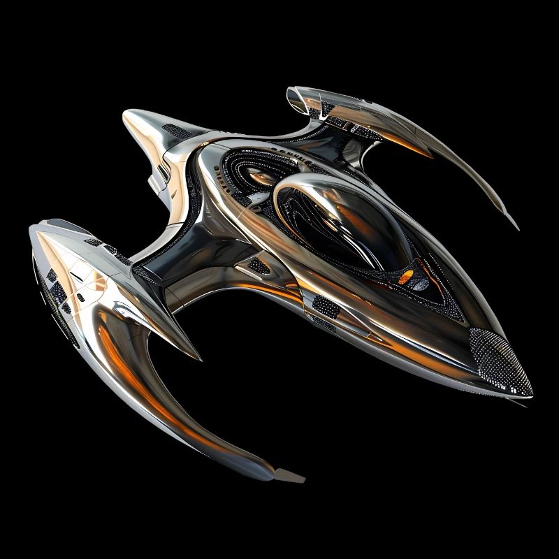 With the spaceship through space