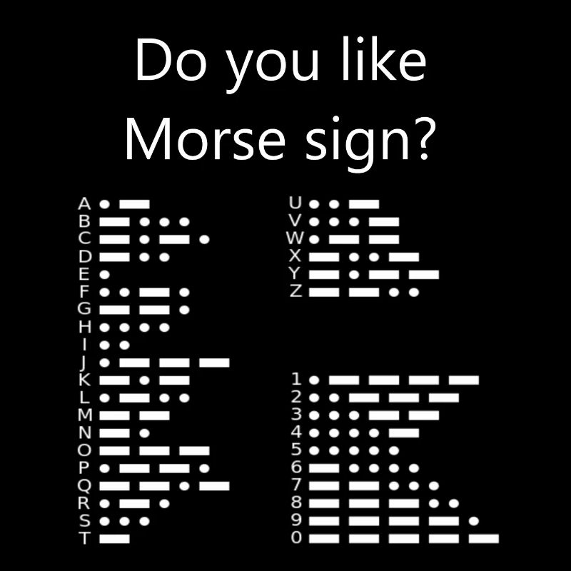 Morse Alphabet mit Zahlen Tshirt Geschenkidee