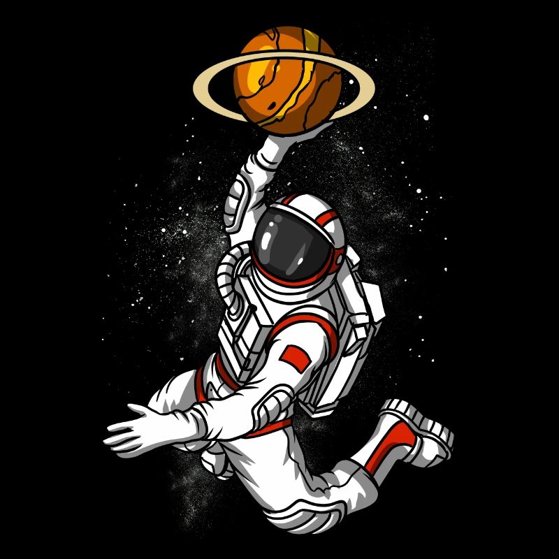 Basketball Astronaut Space Cosmic Planet