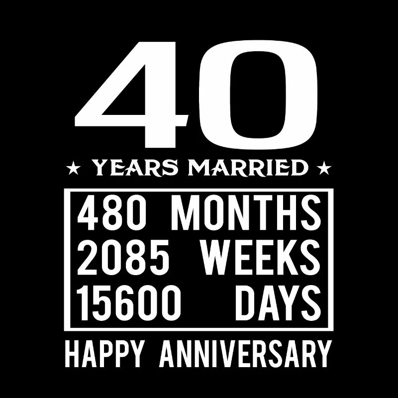 40 ans de mariage - Joyeux 40e anniversaire de mariage