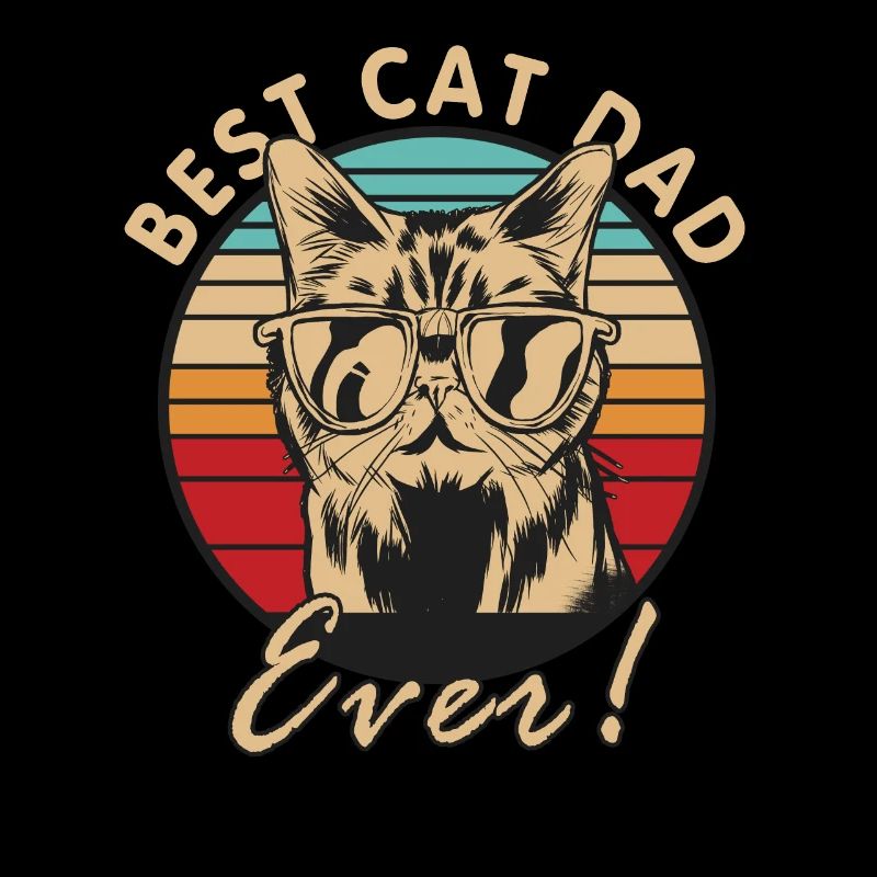 Best Cat Dad Ever Vatertag Geschenk