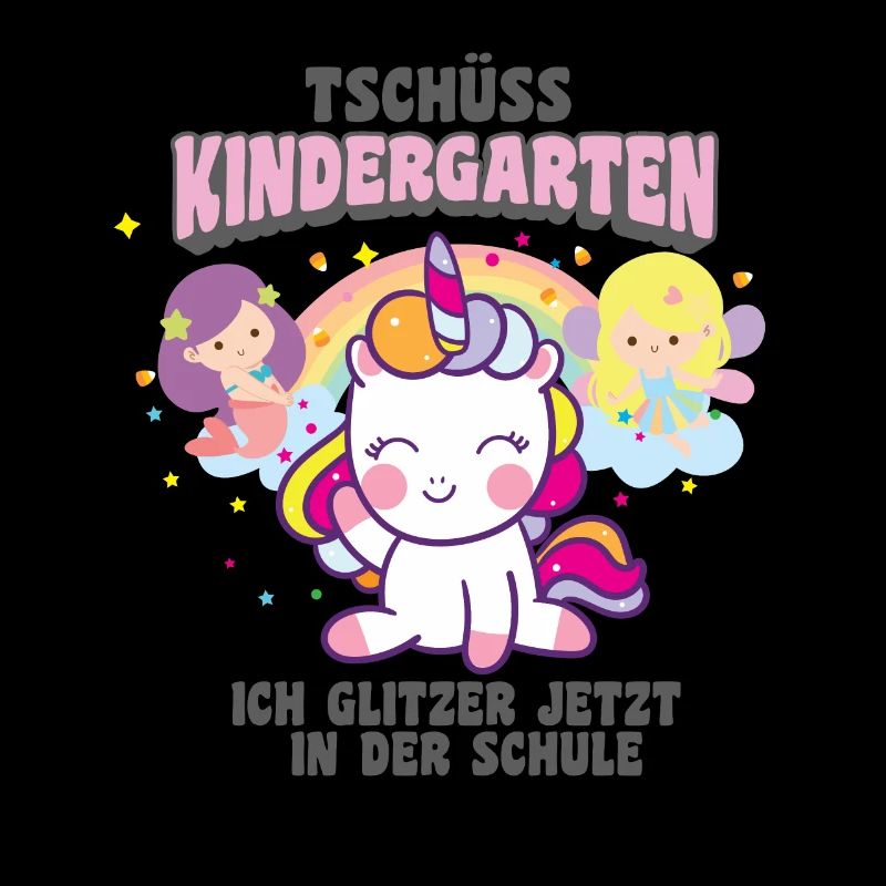 Einschulung Einhorn Ich glitzer in der Schule