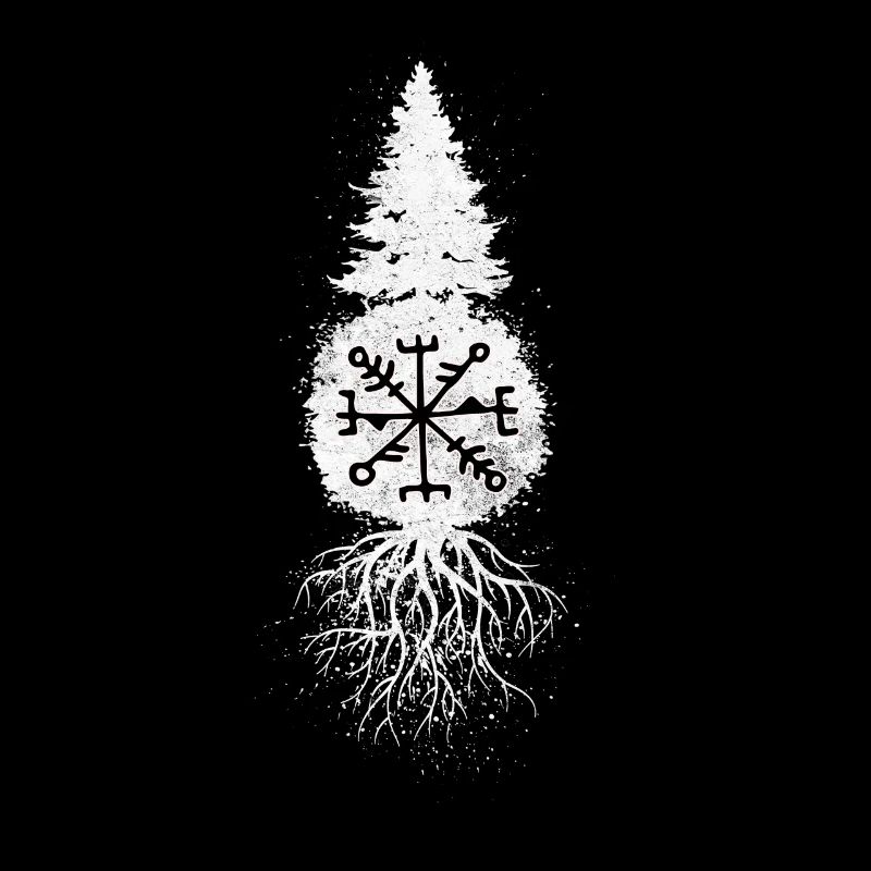 Wikinger Kompass, Vegvisir, Runen Geschenkidee